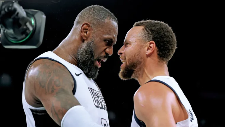 Imagem ilustrativa da notícia Curry e Lebron brilham, EUA bate Sérvia no fim e vai à final