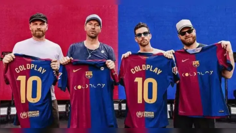 Imagem ilustrativa da notícia Coldplay estampa uniforme do Barcelona contra o Real Madrid