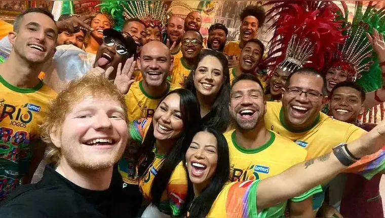 Imagem ilustrativa da notícia Ed Sheeran visita escola de samba que vai homenagear o Pará