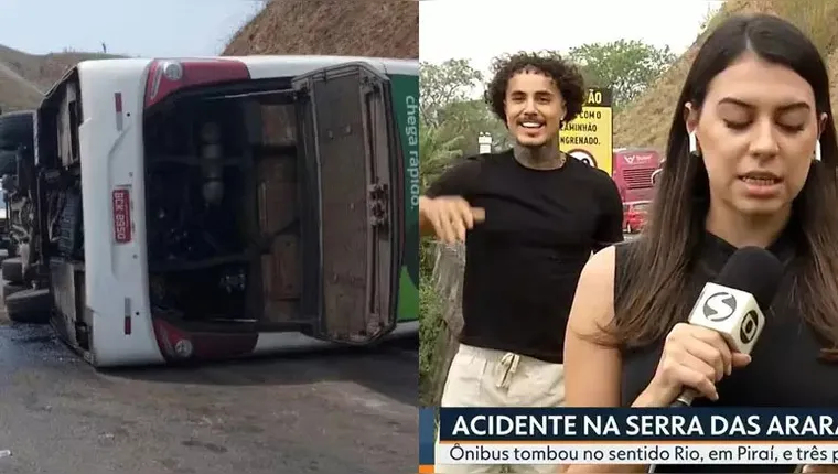 Imagem ilustrativa da notícia MC Livinho faz dancinha durante reportagem sobre acidente