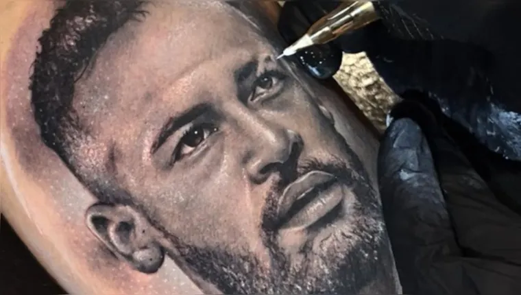 Imagem ilustrativa da notícia Paraense eterniza o ídolo Neymar Jr. em tatuagem no braço