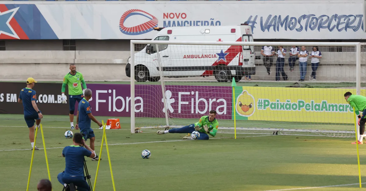 Brasil treinou no Mangueirão para duelo importante nas Eliminatórias