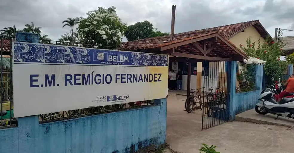 Escola Municipal Remígio Fernandez, localizada no Distrito de Mosqueiro, em Belém