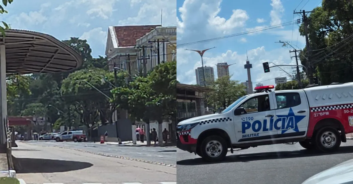 Viatura das PM estão no local