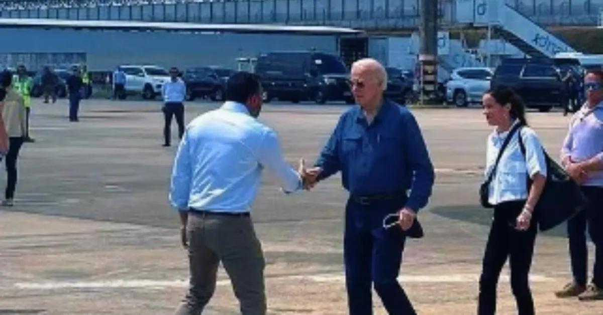 Wilson Lima, governador do Amazonas, recebeu Joe Biden no aeroporto