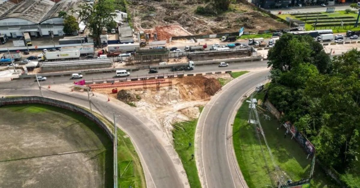 Obras do viaduto Alça Viária avançam na Região Metropolitana de Belém. Interdição de trecho da rodovia BR-316 será necessário para içamento de vigas de sustentação da pista do viaduto