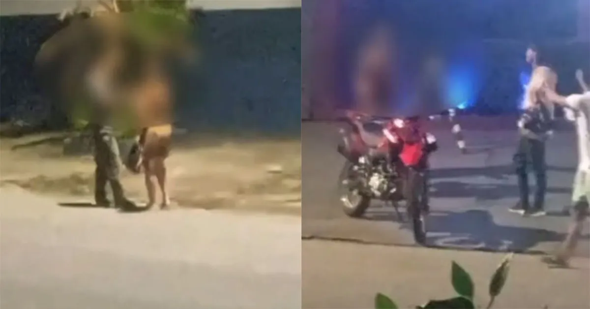 Muita confusão na porta de um motel em Icoaraci.