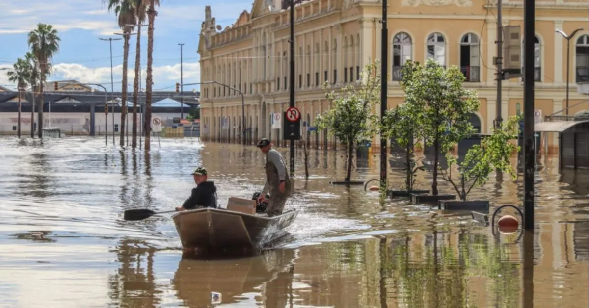 Aqui no Brasil tivemos a maior enchente da história do Rio Grande do Sul.