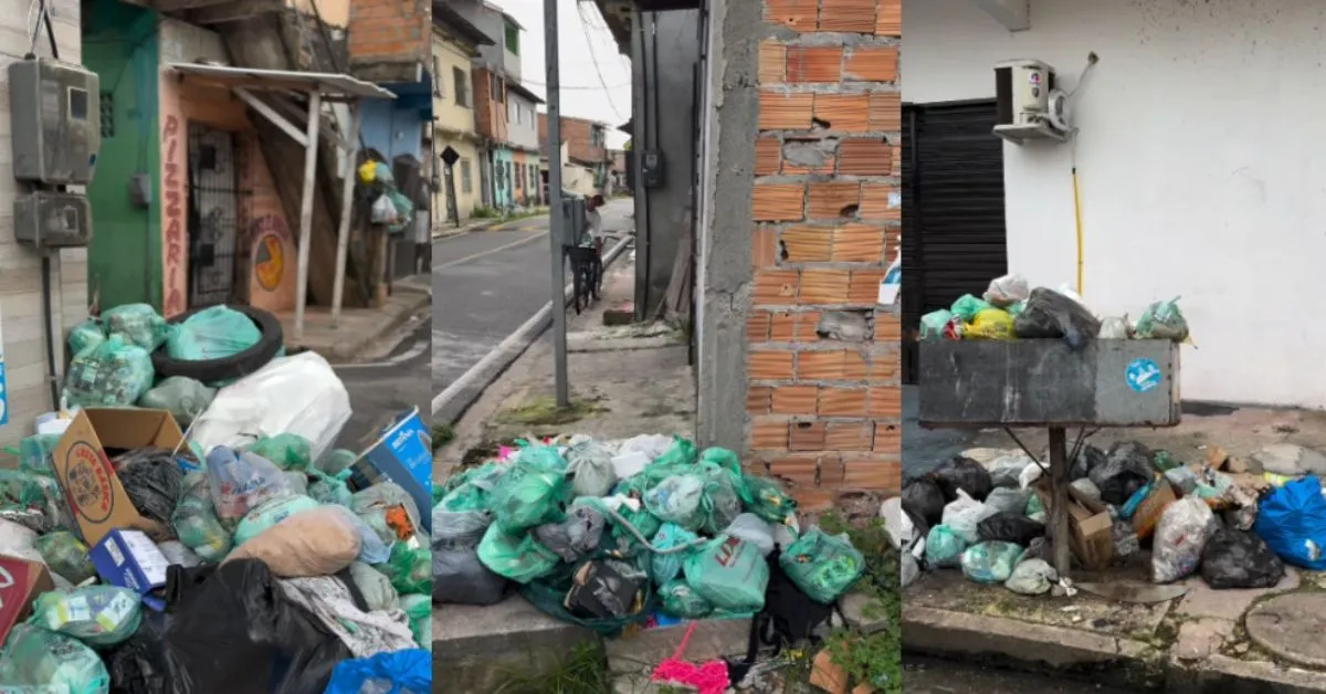 Lixo acumulado pelas ruas da Jaderlândia, em Ananindeua, faz parte do cenário de abandono enfrentado pelos moradores do município