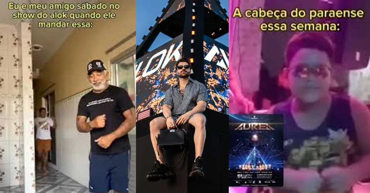 DJ Alok compartilhou vídeos de como os paraenses estão aguardando seu show.