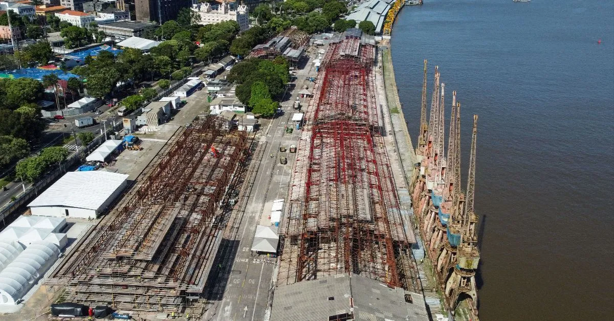 Área onde está sendo construído o Porto Futuro II, obra para a COP 30