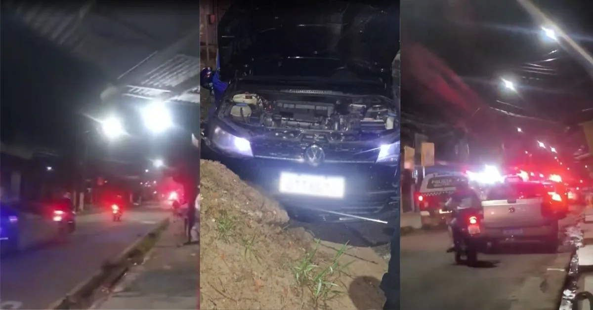 Além de recuperar o carro roubado, a Polícia Militar prendeu um dos suspeitos que conduzia o veículo