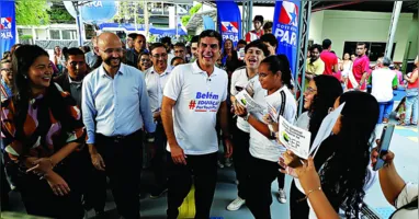 O governador Helder destacou que esta é a escola de número 154, reconstruída ou nova, entregue pelo Governo do Pará