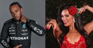 A beleza da paraense Alane Dias chamou a atenção do piloto britânico Lewis Hamilton.