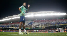 Neymar no treino da seleção em setembro de 2023, no Mangueirão.