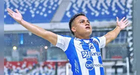 Esli Garcia comemora um dos 14 gols marcados pelo Paysandu na temporada 2024.