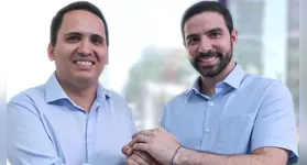 O vice-prefeito eleito de Belém, Cássio Andrade (PSB) e o prefeito eleito, Igor Normando (MDB)