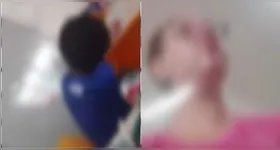 Vídeo chegou até a mãe do menino, que repudiou a atitude da servidora