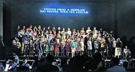 O último ensaio para a cantata de Natal foi realizado na noite de ontem