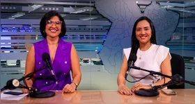 Priscila Belfort  e Paloma Massoud Gama no estúdio para gravação do ep especial.