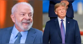 Lula e Donald Trump.