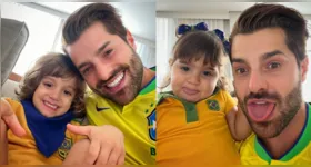 Alok e os filhos Davi e Raika, de 4 e 3 anos.