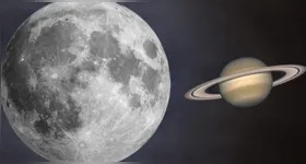 Lua e saturno estarão próximas no céu na noite deste domingo (10)