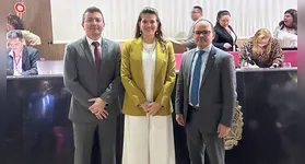 Da esquerda para a direita, os promotores de Justiça Alexandre Tourinho, Érika Menezes e José Edvaldo Sales