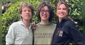 Jagger e o filho Lucas, que teve com Luciana Gimenez. Ele declarou voto em Kamala e, para variar, foi derrotado