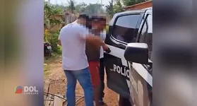 O acusado ainda tentou fugir, mas foi preso pela equipe policial