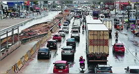 Na rodovia BR-316, o trânsito fluiu apesar dos muitos veículos que saíam da capital paraense