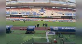 A Seleção Brasileira treina do Estádio Mangueirão.