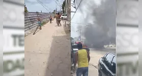 O perímetro na rodovia Arthur Bernardes segue com o trânsito parado nos dois sentidos da via