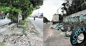 Entre os problemas relatados, estão o lixo nas ruas, calçadas quebradas e abandono de obras