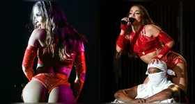 Imagem ilustrativa da notícia Com bumbum de fora, Anitta "proibidona" agita virada no RJ