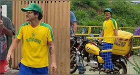 Bruno Mars passeou pelo centro de Belo Horizonte (MG) horas antes do seu último show da turnê brasileira