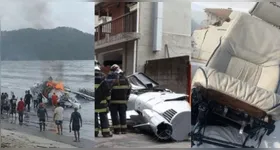 Um avião de pequeno porte explodiu na Praia do Cruzeiro, em Ubatuba, São Paulo, nesta quinta-feira (09).