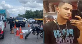 Segundo testemunhas, o rapaz foi para debaixo de um caminhão baú e morreu na hora