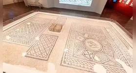 O mosaico agora ficará em um museu