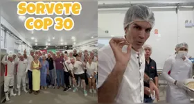 Governador conferiu de perto a produção do sorvete COP 30 na fábrica da Cairu