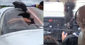 A colisão assustou pilotos e passageiros