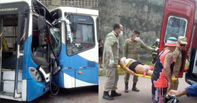 Imagem ilustrativa da notícia Colisão entre ônibus deixa vários feridos em Ananindeua