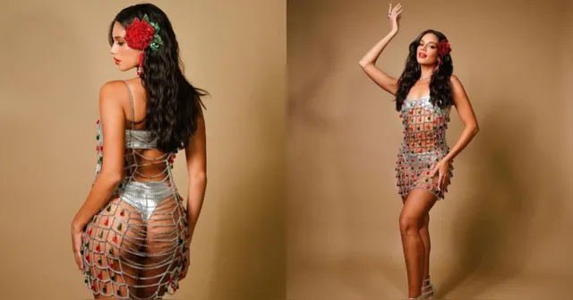 Imagem ilustrativa da notícia Alane sensualiza com look inspirado nas ervas do Ver-o-Peso
