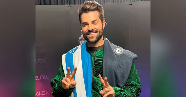 Imagem ilustrativa da notícia Alok posa com camisas de Remo e Paysandu após show em Belém