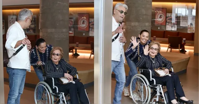 Imagem ilustrativa da notícia Aos 90 anos, Gloria Menezes faz aparição rara com filho