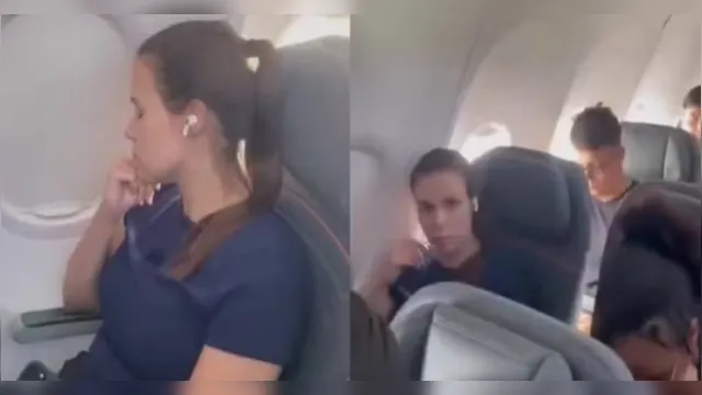 Imagem ilustrativa da notícia Vídeo: Mulher viraliza após negar troca de assento em avião