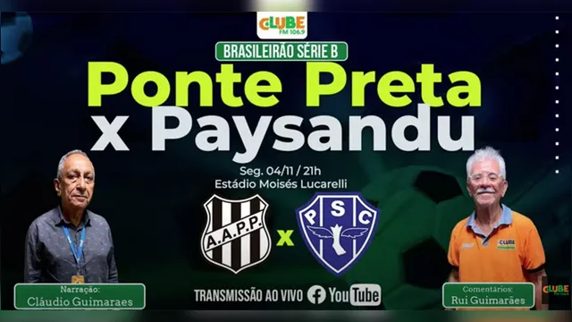 Imagem ilustrativa da notícia Tem Jogo no DOL! Ouça Ponte Preta X Paysandu