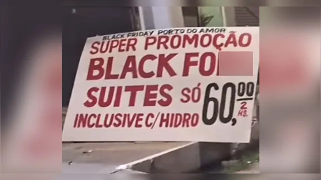 Imagem ilustrativa da notícia Black Fod*: motel em Belém viraliza com promoção inusitada. Veja o vídeo