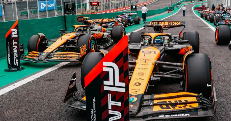 Imagem ilustrativa da notícia Mclaren fecha primeira fila na corrida Sprint em Interlagos