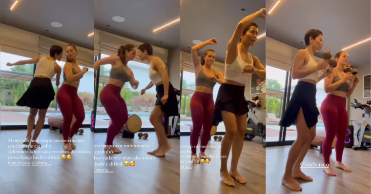 Imagem ilustrativa da notícia Vídeo: Paolla Oliveira surge treinando passos de carimbó